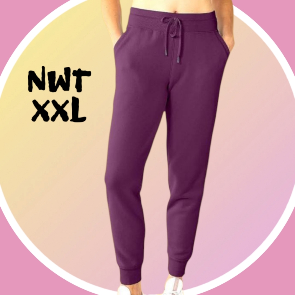 NWT XXL Ultra Soft High Waisted Slim Fit Tapered Leg Joggers